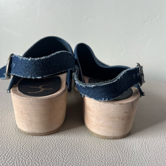Cape Clogs Made in Sweden Denim and Wood Clogs Girls Size 30 - Picture 6 of 10